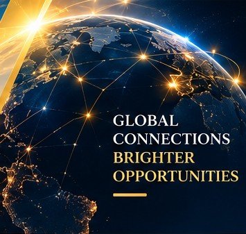 Illustration representing a connected global network